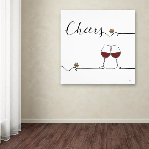 Vista 3 de Trademark Fine Art WAP01763-C1414GG Vino subrayado V, 14 in x 14 in