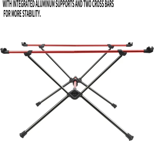 Vista 5 de Tentock Mesa de camping compacta y plegable, mesa auxiliar ligera enrollable con soporte para tazas para picnic, campamento, barbacoa, al aire