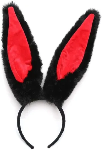 Vista 2 de Diadema con orejas de conejo de Pascua, accesorios para disfraz de conejo, diadema de orejas de conejo, diadema para cosplay y fiesta