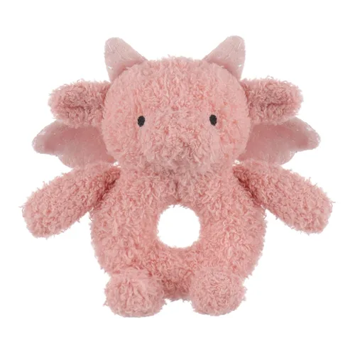 Vista 9 de Apricot Lamb Sonajero de dragón suave para niños y niñas, juguete de sonajero de peluche adorable para el recién nacido, 0-3 meses, 0-6 meses y más