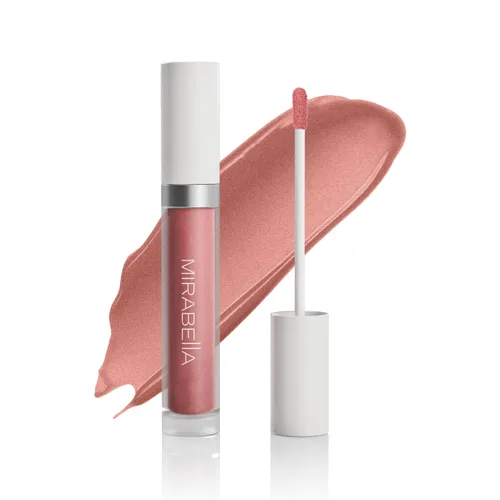 Vista 10 de Mirabella - Brillo de labios Luxe Advanced Formula, brillo labial hidratante no pegajoso con lanolina vegana, aceite de jojoba y vitamina E