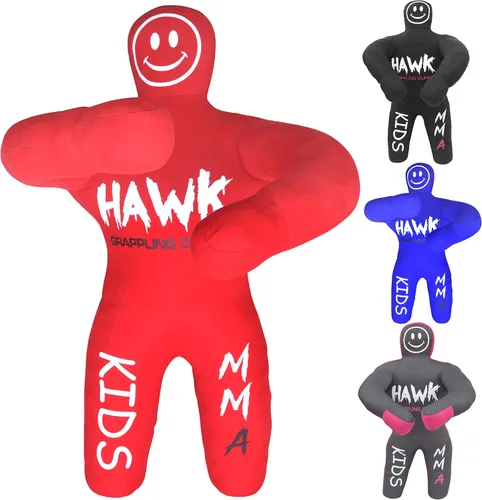 Vista 7 de Hawk Sports Maniquí de lucha para niños para fitness y entrenamiento, postura, golpe y lanzamiento de maniquí de lucha para niños, 3 pies