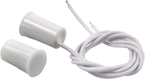 Vista 3 de Interruptor magnético de puerta RC-33 NC empotrable con cable de seguridad para puerta de ventana de seguridad, sensor de contacto, alarma blanca