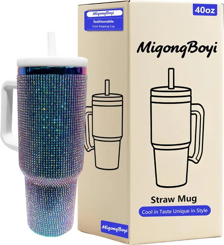 Vista 37 de Botella de agua aislada de 40 onzas, vaso de acero inoxidable 1 taza de agua reutilizable de acero inoxidable de doble pared sin BPA