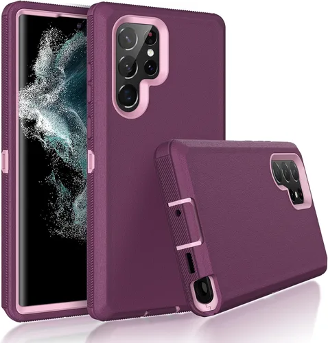 Vista 8 de Funda para Samsung Galaxy S22 Ultra de 6.8 pulgadas, triple capa de alta resistencia, protección contra caídas a prueba de golpes, funda protectora