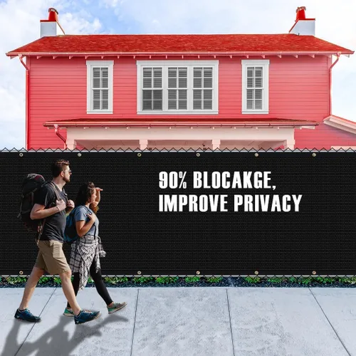 Vista 7 de Pantalla de Privacidad para Valla de 4' x 25', Cubiertas de Sombra para Valla de Privacidad - Paneles de Valla de Servicio Pesado con 90% de Bloqueo