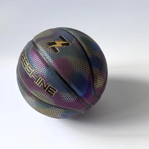Vista 3 de ZEESHINE Baloncesto holográfico HyperGlow – Ultra reflectante que brilla en la oscuridad, regalo deportivo genial para hombres y mujeres, juego
