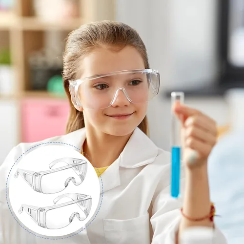 Vista 7 de Queekay Gafas de seguridad sobre anteojos Gafas de protección contra polvo, impacto y arañazos para hombres, mujeres, enfermeras, trabajadores