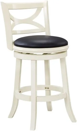 Vista 11 de Boraam Florence Taburete giratorio de madera con altura de mostrador - Black Sandthru
