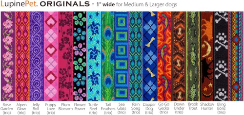 Vista 2 de LupinePet Originals Alpen Glow - Correa de mango acolchado de 1 pulgada para perros medianos y grandes