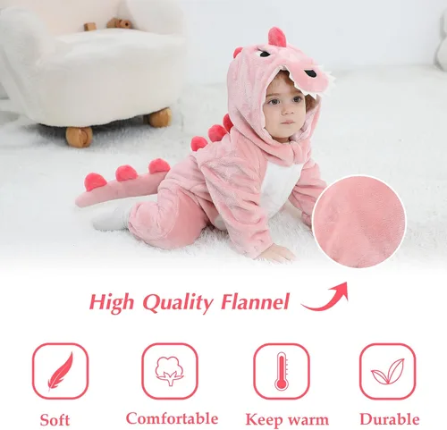 Vista 5 de TONWHAR Disfraz unisex para bebé, traje de animal para niños pequeños y niños