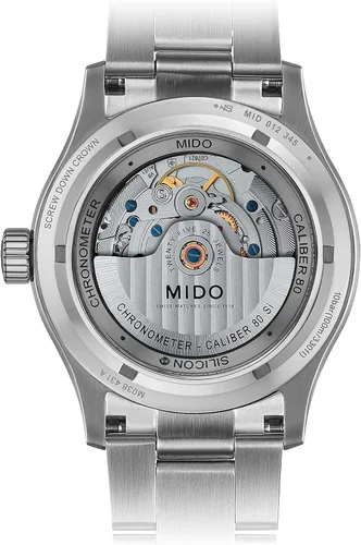 Vista 3 de Mido Watch Reloj COSC Cronómetro Multifort 1 automático Mido Caliber 80 (base ETA C07.821) para hombre, Antracita