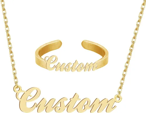 Vista 154 de Personalized Custom Name Pendant Necklace Stainless Steel for Women