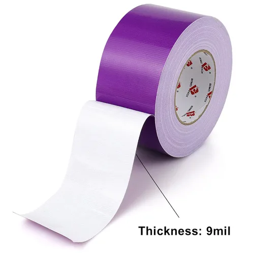 Vista 6 de Cinta adhesiva morada de 3 pulgadas impermeable, resistente, 3 pulgadas x 60 yardas, cinta adhesiva de grado industrial de 9 milésimas de pulgada