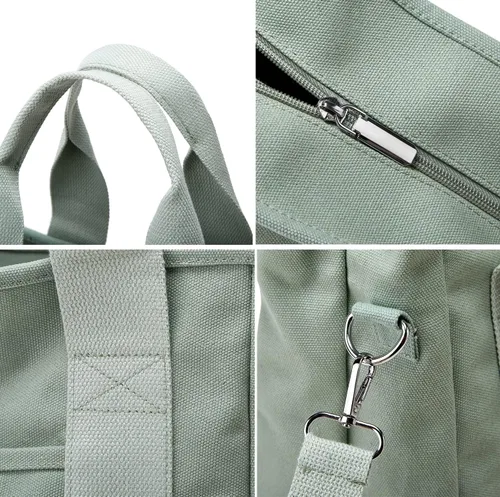 Vista 5 de Bolso de mano para mujer, bolso Hobo de lona, mini bolso de mano, bolso cruzado, bolsa de viaje, bolsa de hombro 2023
