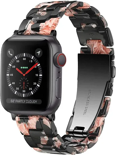 Vista 48 de HOPO Compatible With Apple Watch Band Thin Lightweight Resin Strap Bracelet Fashion Wristband Replacement For iWatch Bands Series Ultra 11 10 9 8 7