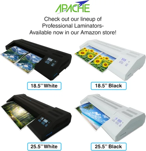 Vista 5 de Apache Map Banner Size Laminating Pouches, 3 Mil, 5 Pack, 18 x 120 Inch Pouch Size Laminating Sheets, Thermal Laminator Compatible, Super Clear