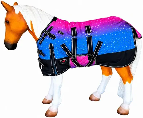 Vista 12 de CHALLENGER 1200D Foal Winter Blanket Miniature Pony Donkey Bellyband Turquoise Rustic Púrpura Rosa Ombre
