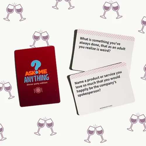 Vista 6 de ASKMEANYTHING Paquete de cena - 50 tarjetas de inicio de conversación para cenas memorables