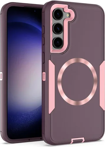 Vista 22 de Funda diseñada para Samsung Galaxy S22 Ultra, magnética, protección contra caídas de servicio pesado, protección de doble capa, compatible