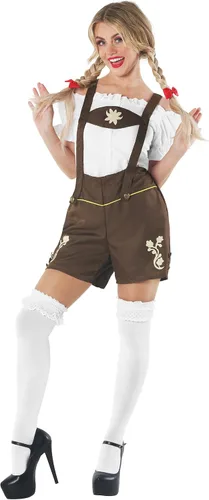 Vista 2 de fun shack Womens Lederhosen Costume, German Lederhosen Costume Women, Bavarian Oktoberfest Costumes Women
