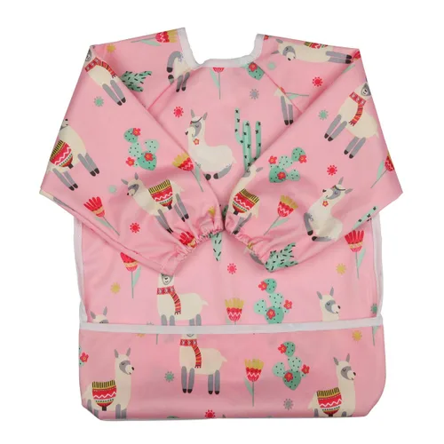 Vista 11 de Babero Camisa de manga larga con bolsillo para bebés de 1 a 3 años (Animal Forest)