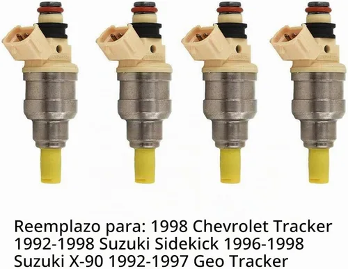 Vista 2 de 4 inyectores de combustible de repuesto para Chevrolet/chevy Tracker Suzuki Sidekick X-90 Geo Tracker 1.6L 4G1549 1571058B00 INP-470