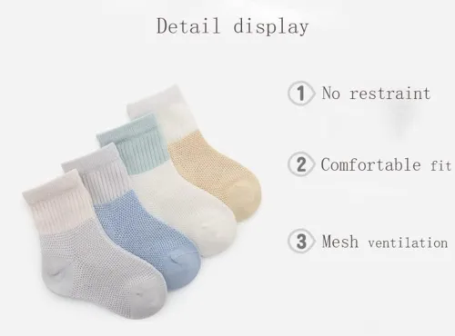 Vista 3 de FYLuoke Baby Girls Boys Socks Unisex-Baby Infant Cotton Crew Socks for Skid Toddler Ankle Socks Set