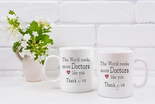 Vista 5 de QASHWEY Taza de Doctor, Tazas de Café de Regalos para Doctores, Regalos de Apreciación para Doctores, Regalo de Taza de Té para Doctores