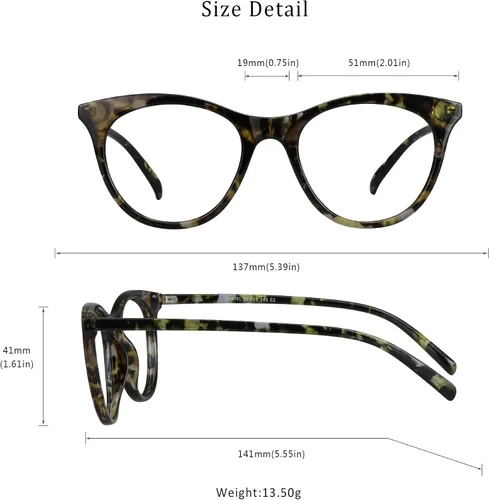 Vista 3 de LifeArt Lentes de bloqueo de luz azul, antifatiga ocular, anteojos de lectura para computadora, anteojos de juegos, gafas de TV para mujeres