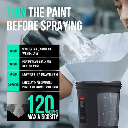 Vista 4 de Litheli HVLP - Pulverizador de pintura con motor sin escobillas, pistola de pintura inalámbrica de 20 V con batería de 4.0 Ah y cargador y 4