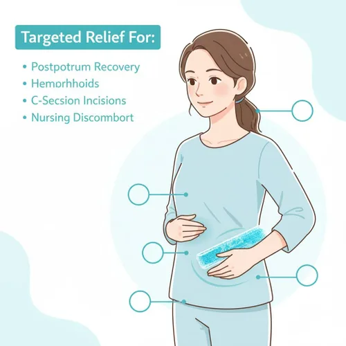 Vista 7 de Almohadilla de enfriamiento perineal para recuperación posparto, paquetes fríos de gel extra duraderos para hemorroides y alivio de cesárea, 2