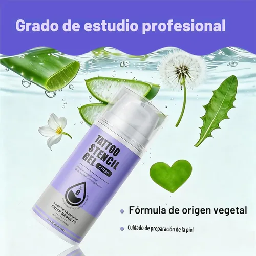 Vista 4 de Tatuaje Stencil Gel 3.38Oz Profesional Tatuaje Transferencia Gel