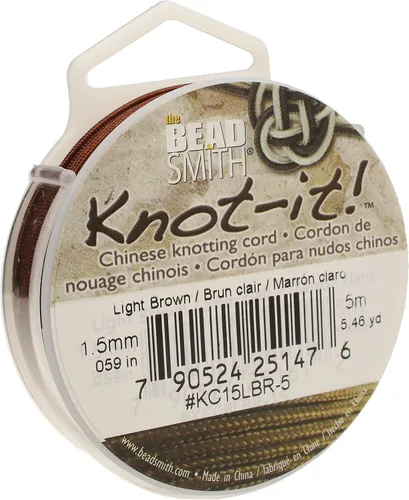 Vista 9 de The Beadsmith Knot-it - Cordón de nailon chino, color negro, 0.059 in de diámetro, carrete de 16.4 ft
