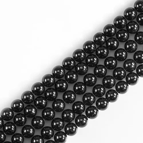 Vista 26 de Cuentas de gemas naturales redondas sueltas para fabricación de joyas DIY, energía de cristal, curación. 1 filamento de 38 cm (Amazonita, 4 mm