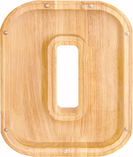 Vista 19 de Alcancía de 26 letras del alfabeto inglés A-Z, alcancía de madera transparente de gran capacidad, caja de ahorro de monedas personalizada