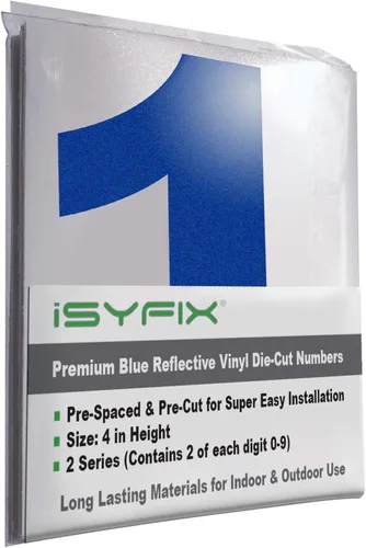 Vista 144 de iSYFIX Calcomanías de Números de Vinilo Verde Manzana – 1.5 Pulgadas Autoadhesivas (2 Juegos) – Calcomanía Premium Troquelada y Pre-espaciada