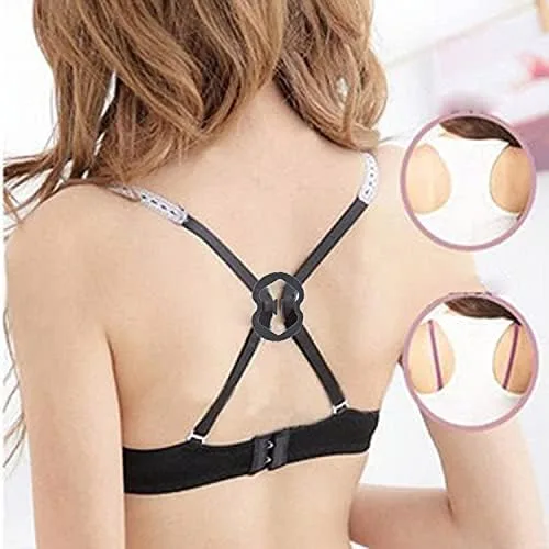 Vista 4 de Thsinde Bra Strap Clips, 12 Bra Clips and Bra Straps Holder Womens Black,White,Beige for Full Cup