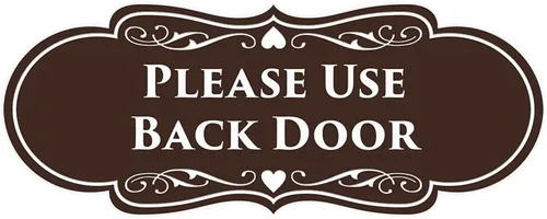 Vista 9 de Signs ByLITA Designer Please Use - Puerta trasera (negro) - Pequeño, 1 paquete