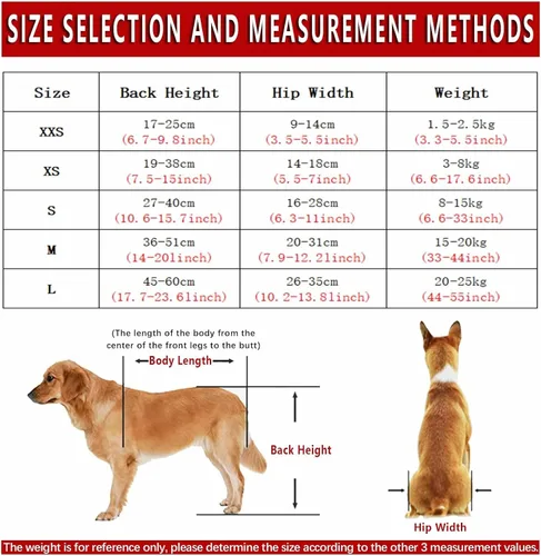 Vista 5 de Aluminum Dog Wheelchair, Lightweight Dog Wheelchair for Back Legs, Disabled Dog Assisted Walk Car Pet Hind Leg Exercise Car for Small Pet Cat