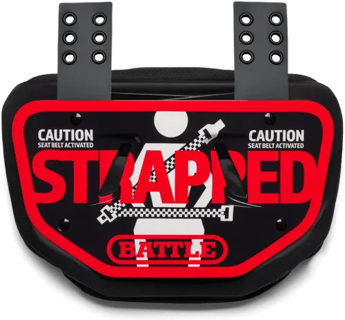 Vista 26 de Battle Sports Placa de espalda de fútbol novedosa – Protector de espalda inferior de carcasa dura con espuma contorneada para protección de alto