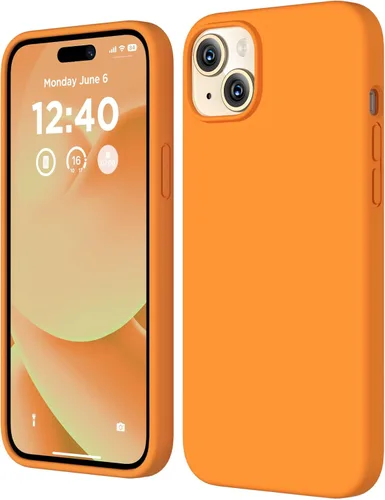 Vista 11 de Compatible con iPhone 15, funda de silicona líquida, funda protectora de cuerpo completo a prueba de golpes [forro de microfibra suave], funda Azul