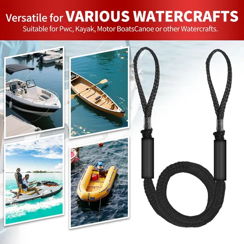 Vista 8 de Cuerda elástica para muelle, cuerda elástica para barco con flotador de espuma para pontón, seadoo, WaveRunner, kayak, regalos de barco