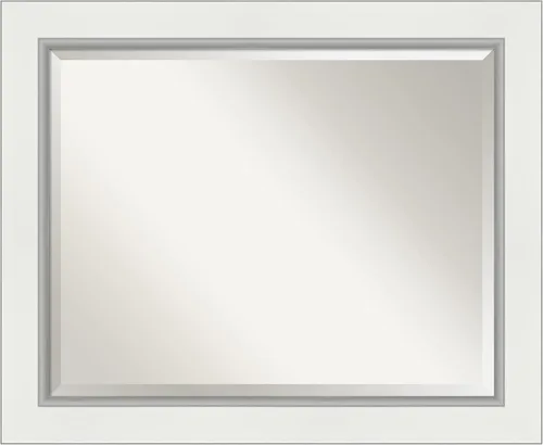 Vista 28 de Amanti Art - Espejo de baño blanco para sobre lavabo, espejo de tocador rectangular blanco de 35x45 para gabinete, marco moderno extragrande, se