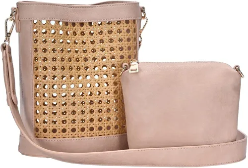Vista 4 de Bolso bandolera ligero de ratán para mujer, primavera, verano, para mujer