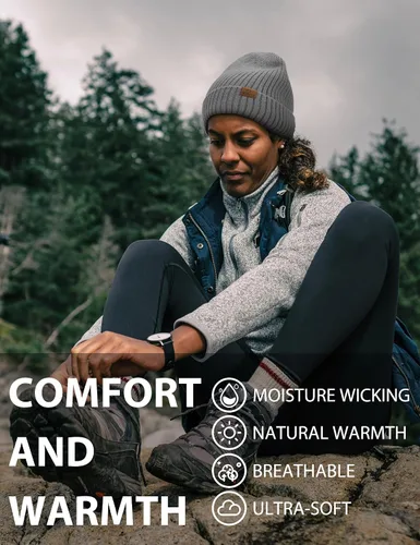 Vista 5 de LiuSuper XXL Oversized Beanie Hat for Men and Women, Extra Large Warm Winter Cap for Big Heads, Lined & Stretchy Wool Hat