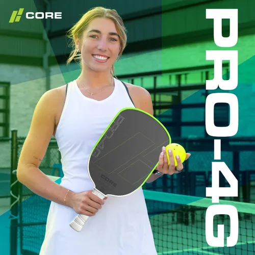 Vista 9 de CORE Pickleball - Paletas de pickleball de fibra de carbono - Aprobadas por USAPA - Modelos PRO y de entrada - Empuñadura de confort acolchada