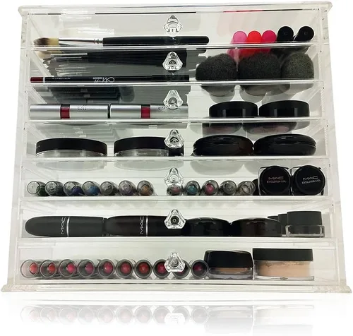 Vista 3 de OnDisplay Caitlyn - Organizador acrílico de 7 niveles para cosméticos y maquillaje