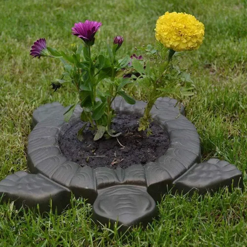 Vista 2 de Cabilock Molde de piedra escalonada con forma de tortuga, molde de pavimento de tortuga, molde de pavimento de cemento para hormigón para decoración