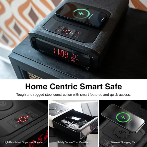 Vista 2 de VAULTEK Caja fuerte inteligente biométrica DS2i Smart Station™ con cargador de teléfono inalámbrico incorporado + cajón de apertura automática +